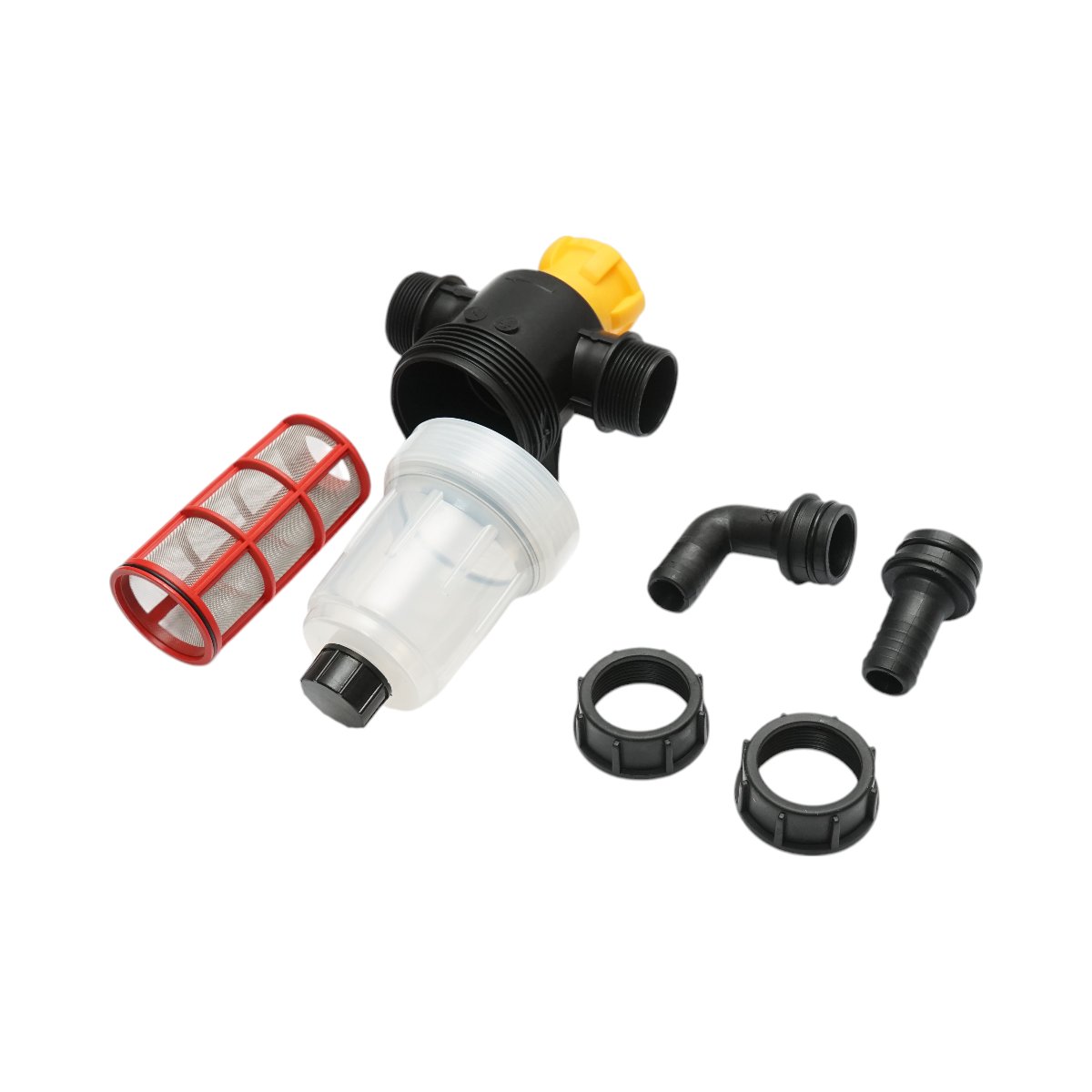 Filtru erbicidator transparent cu sita si valva autocuratare, racord 25mm